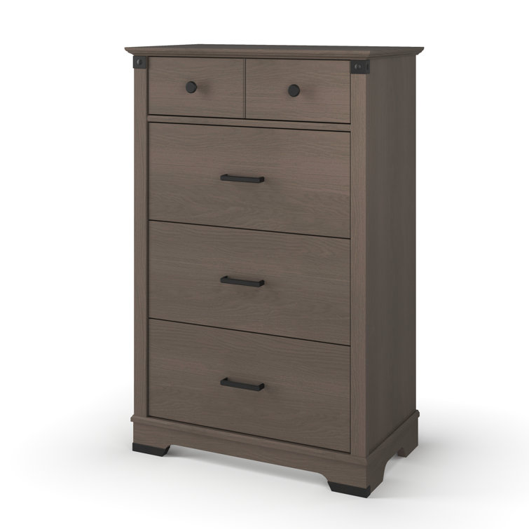 Dapper Gray Pine Wood 4-Drawer Nursery Chest
