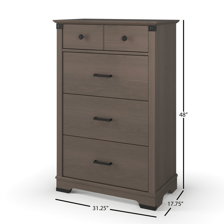 Dapper Gray Pine Wood 4-Drawer Nursery Chest