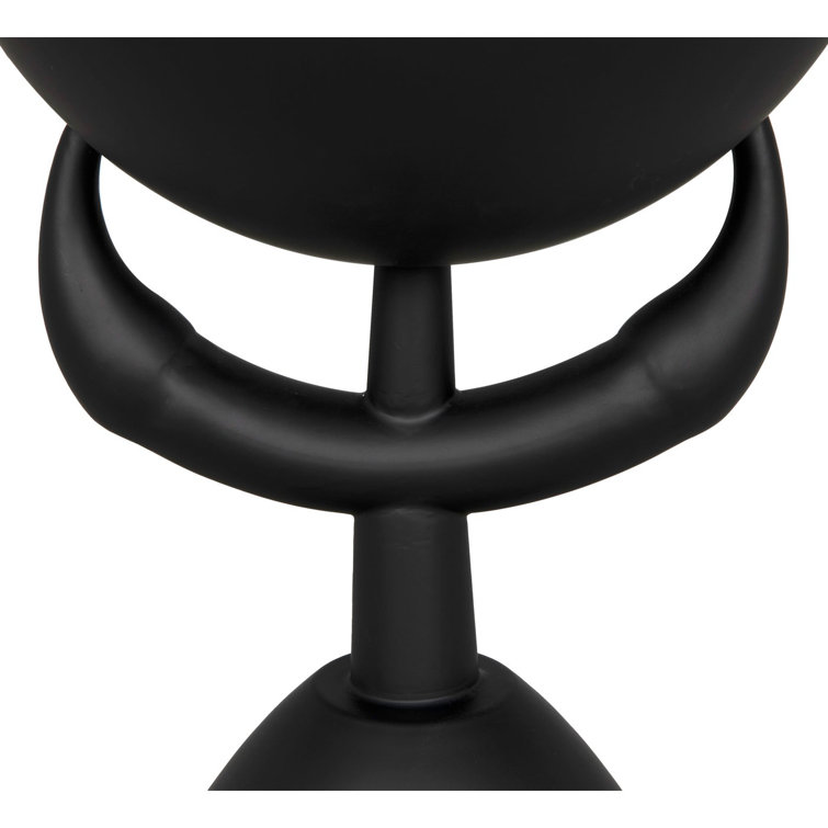Matte Black Round Metal Industrial Side Table