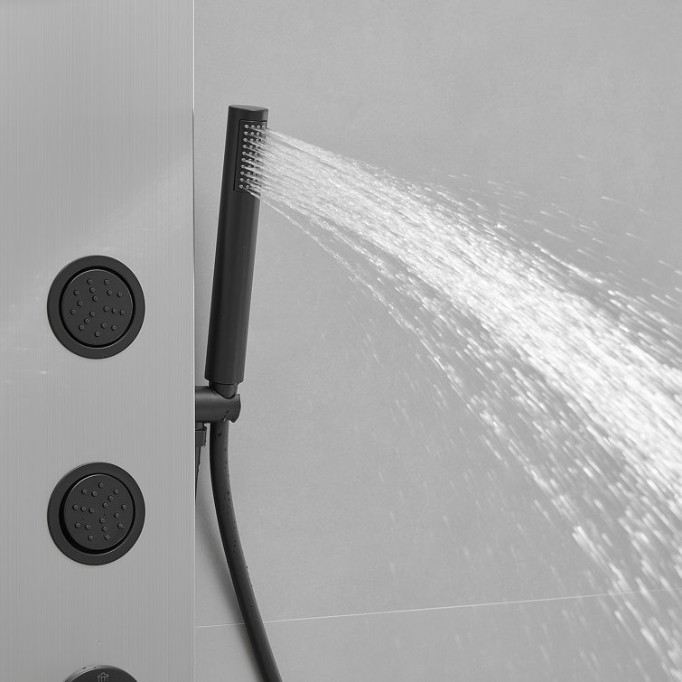 Black Nickel Multi-Function Shower Panel with Body Jets