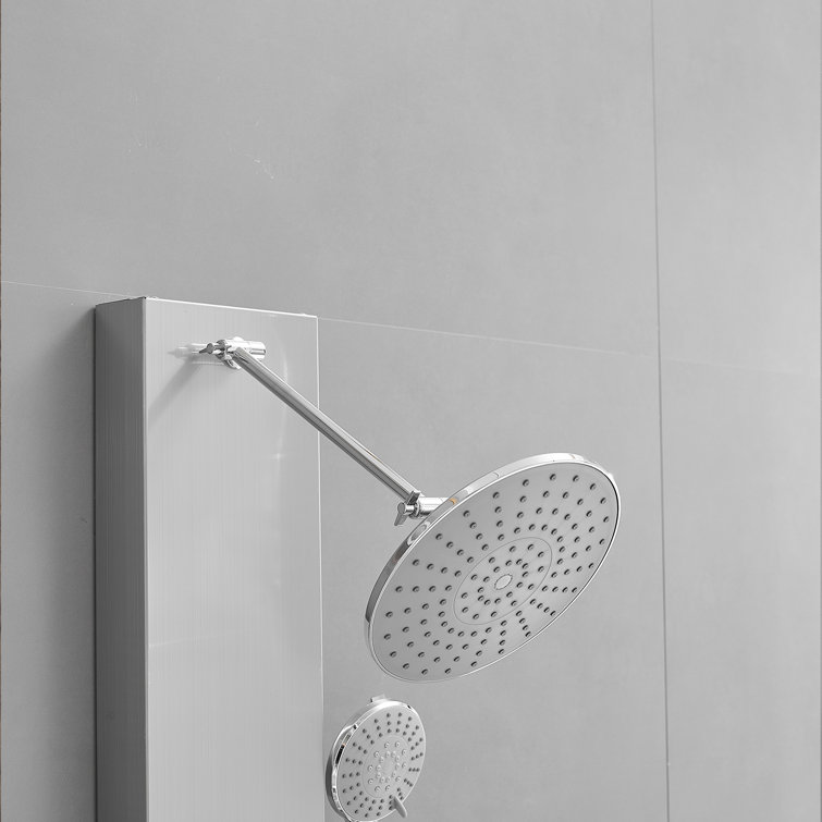 Nickel Chrome 60.55'' Shower Panel with Adjustable Shower Head