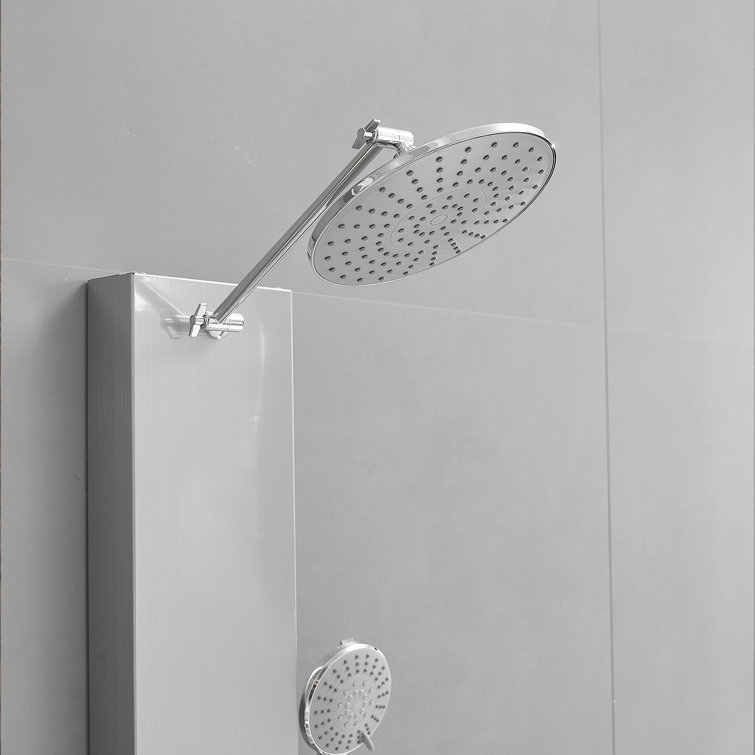 Nickel Chrome 60.55'' Shower Panel with Adjustable Shower Head