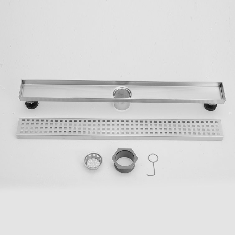 24-Inch Brushed Nickel Stainless Steel Linear Shower Drain