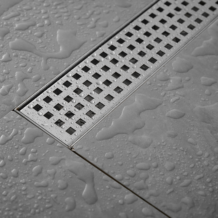 24-Inch Brushed Nickel Stainless Steel Linear Shower Drain