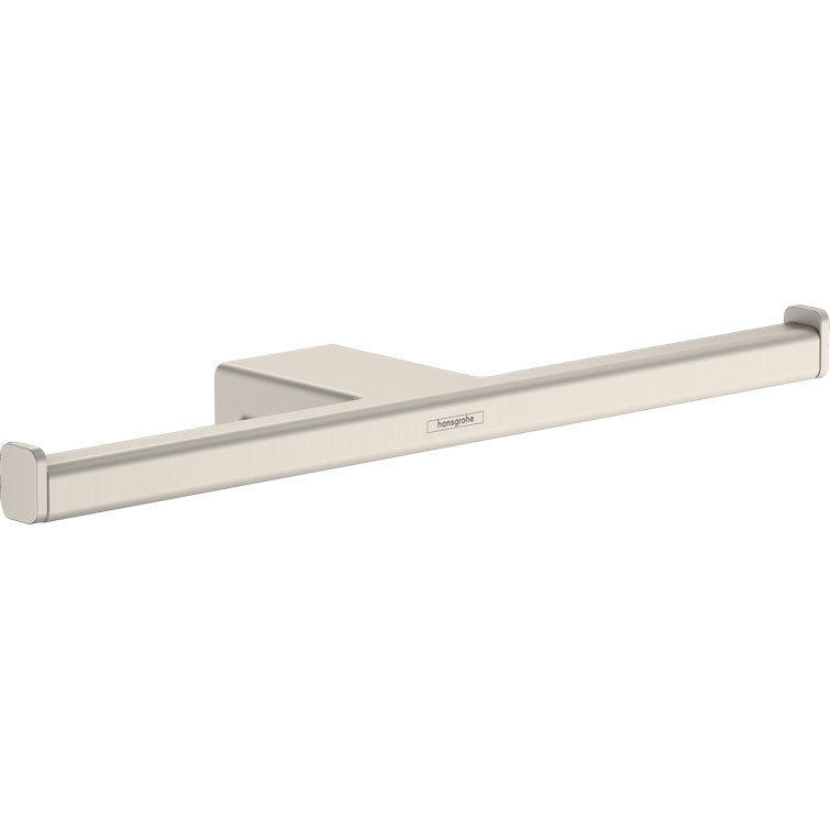 Brushed Nickel Double Roll Wall Mount Toilet Paper Holder