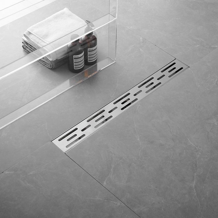 24-Inch Brushed Nickel Stainless Steel Linear Shower Drain