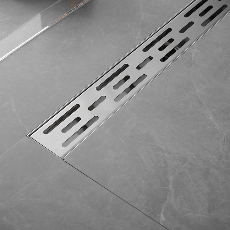 24-Inch Brushed Nickel Stainless Steel Linear Shower Drain