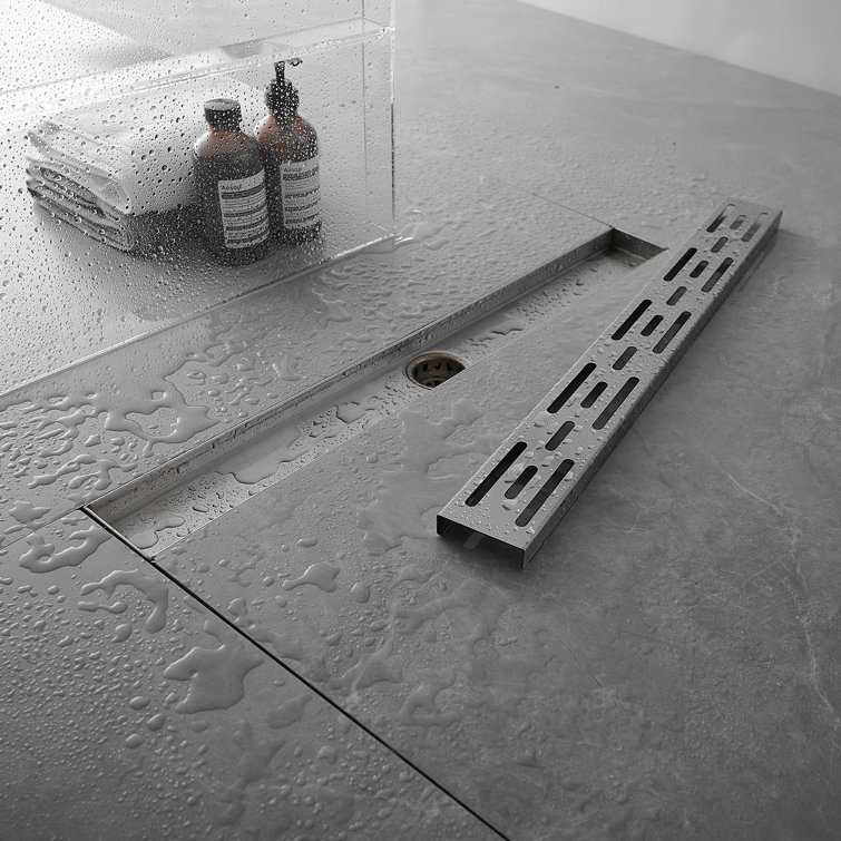24-Inch Brushed Nickel Stainless Steel Linear Shower Drain