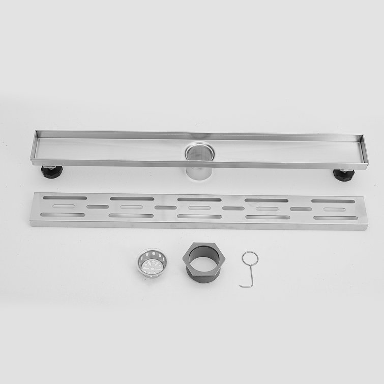 24-Inch Brushed Nickel Stainless Steel Linear Shower Drain