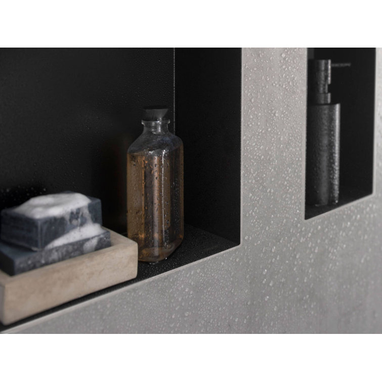 Matte White Minimalist Recessed Wall Niche Shelf