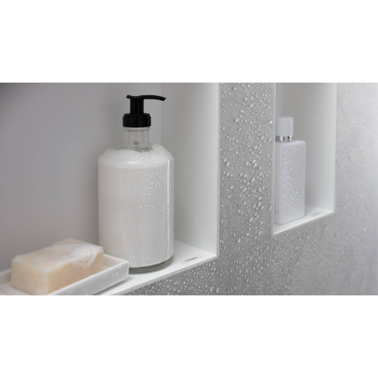 Matte White Minimalist Recessed Wall Niche Shelf