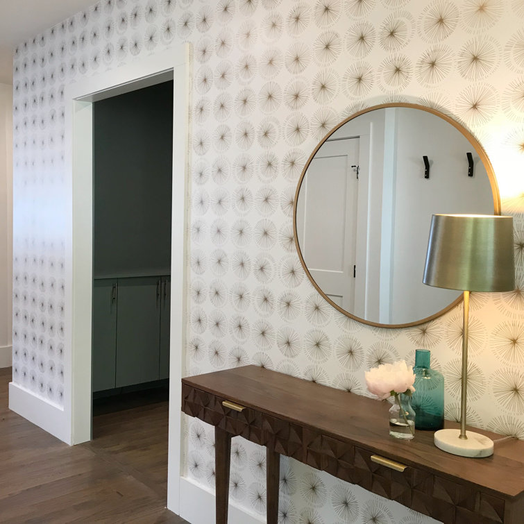 Gold and White Geometric Self-Adhesive Removable Wallpaper