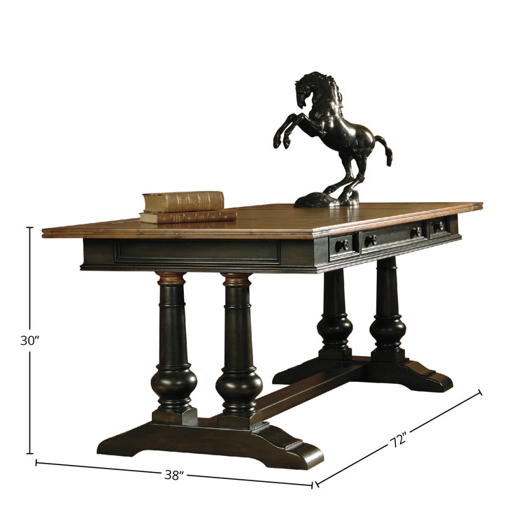 Hekman 72" Brown Wood Traditional Home Office Desk