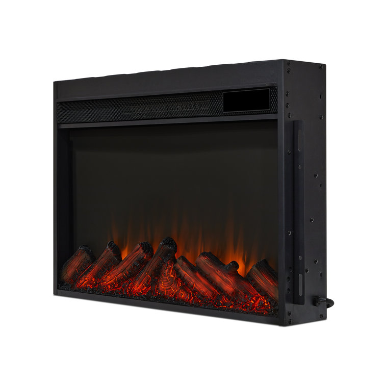 Marshall 49" White Veneered MDF Electric Fireplace with Mantel