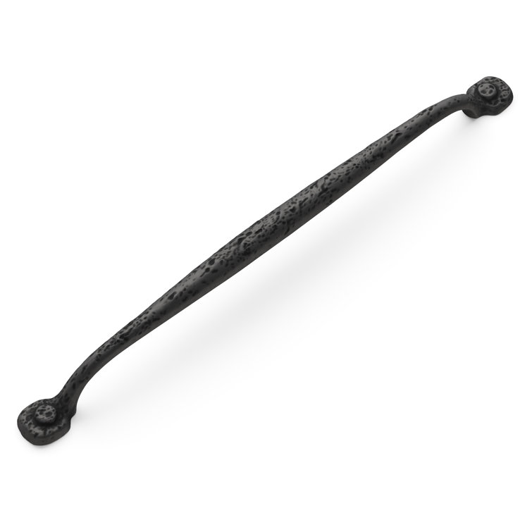 Refined Rustic Black Iron 12" Appliance Pull Handle