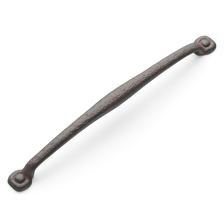 Rustic Iron 12" Matte Black Appliance Pull Handle