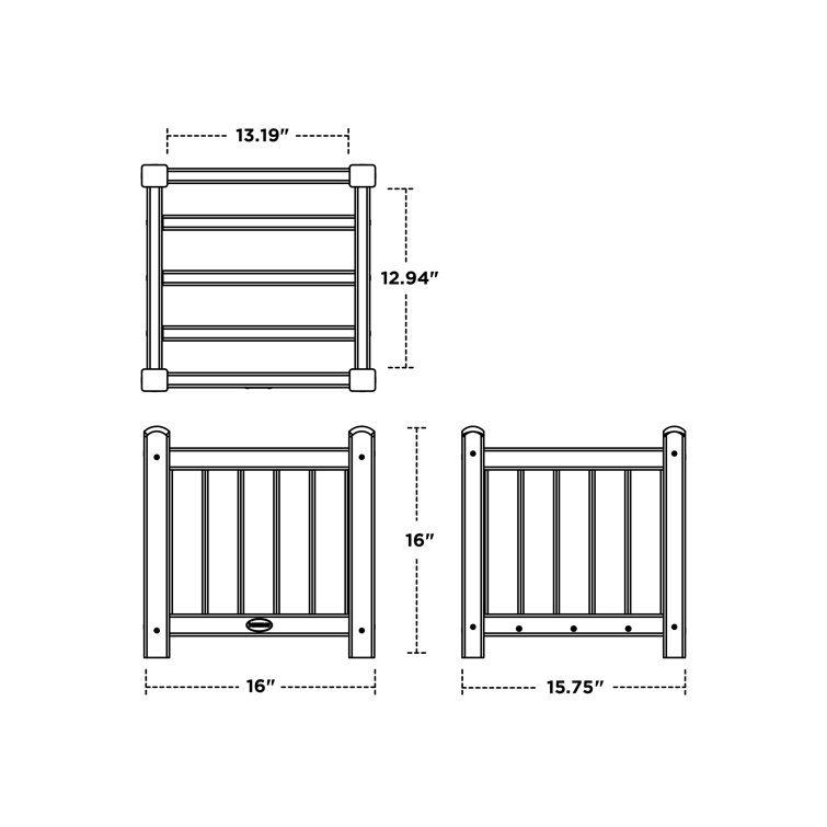 Sand Polywood 16" Outdoor Garden Planter