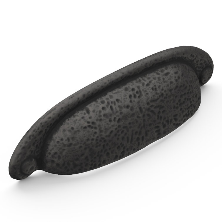 Matte Black Iron Rustic Farmhouse Cabinet Handles, 10-Pack