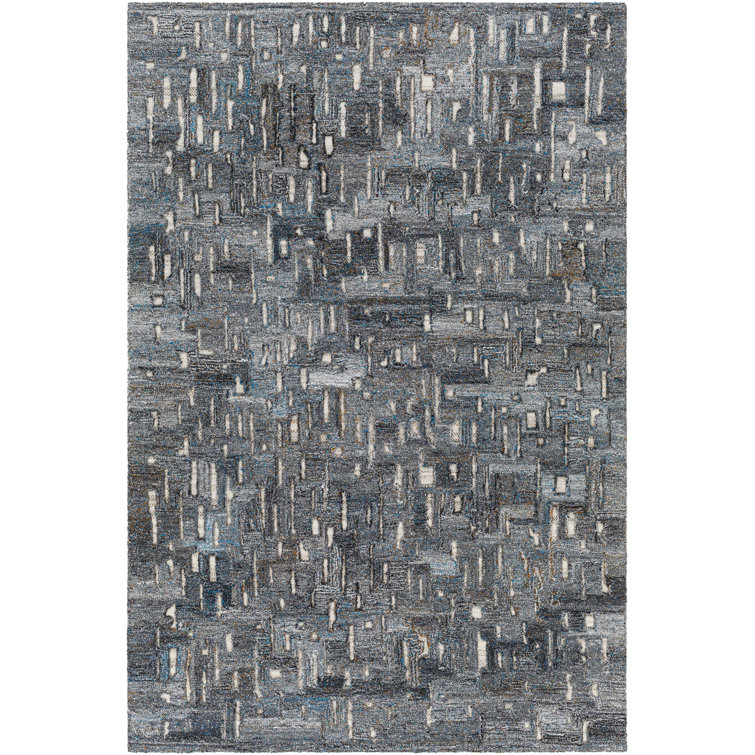 Gray Hand-Tufted Rectangular 8' x 10' Area Rug