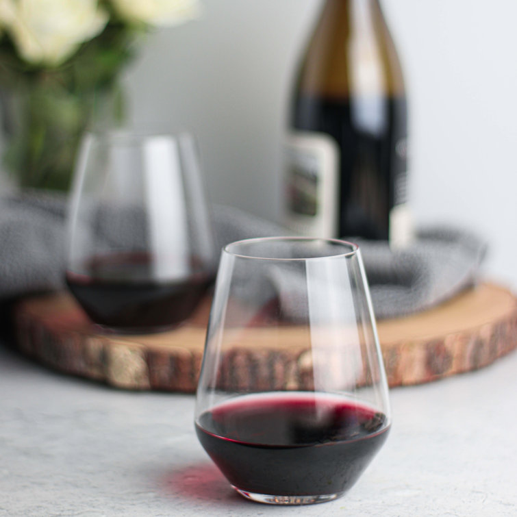 Libbey Signature ClearFire Stemless Wine Glasses Set of 6