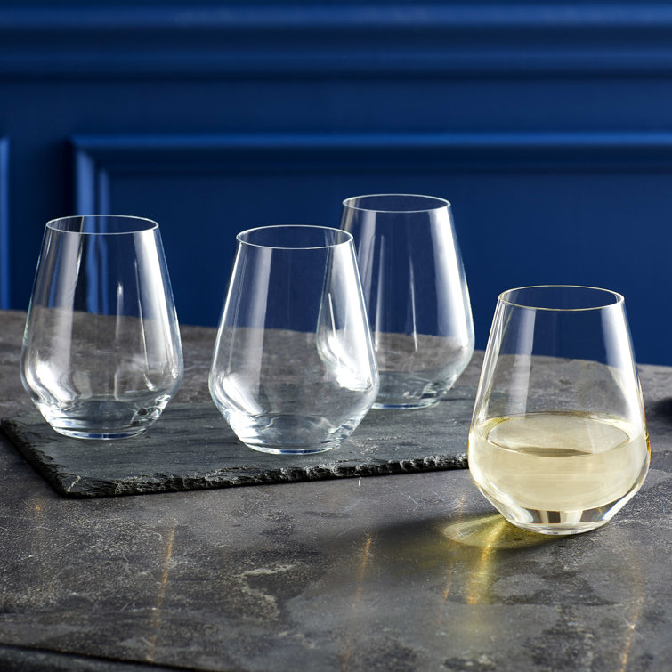 Libbey Signature ClearFire Stemless Wine Glasses Set of 6