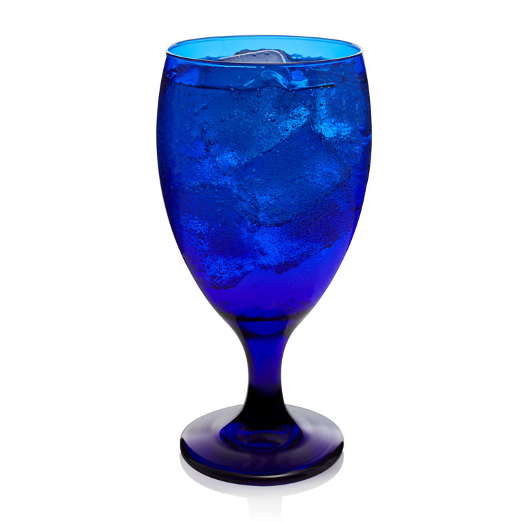 Libbey 16.25 Oz Cobalt Blue Iced Tea Goblets Set of 12