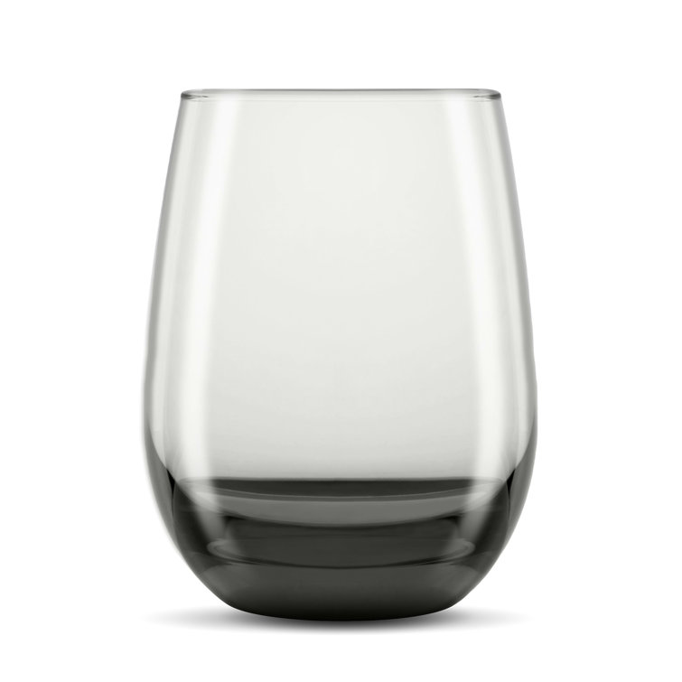 Libbey Classic Smoke Stemless Wine Glasses, Set of 6