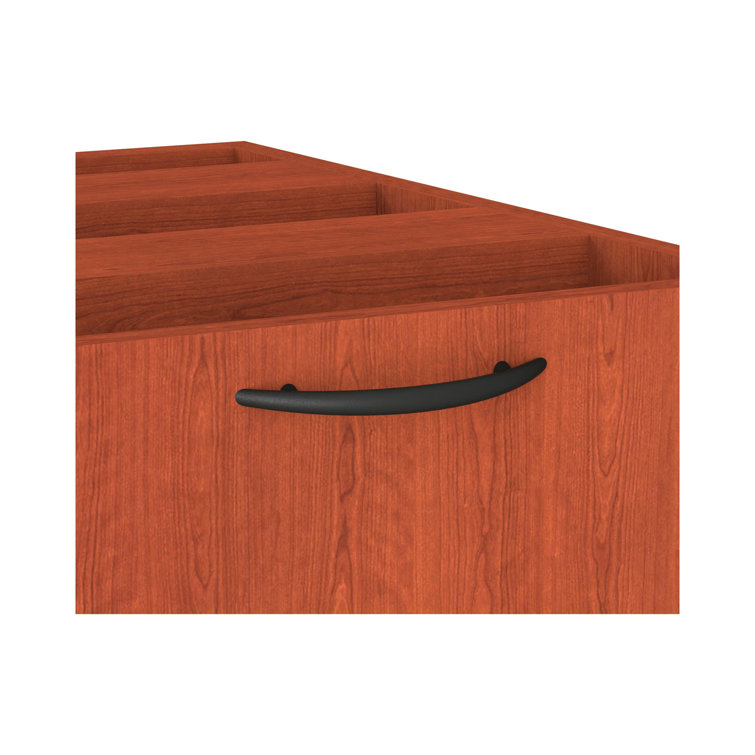 Medium Cherry 3-Drawer Lockable Legal Size Pedestal File Cabinet