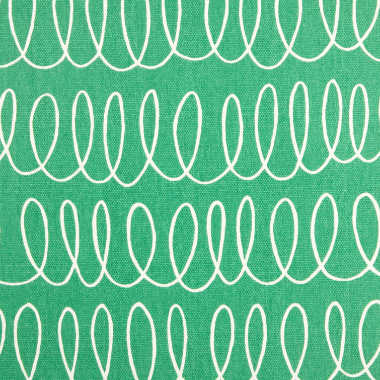Green and White Reversible Cotton Placemats Set of 4