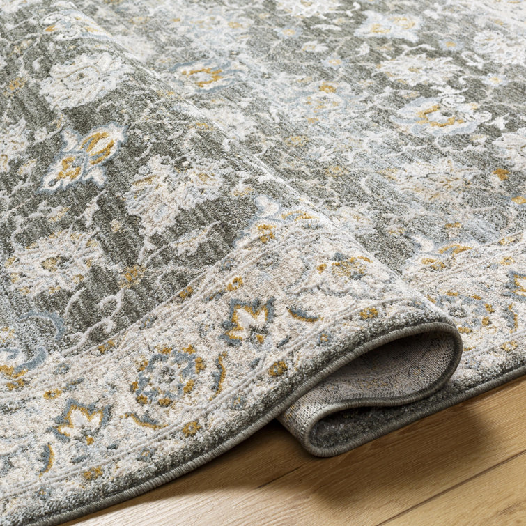 Gray and Beige Oriental Synthetic Flat Woven Rug, 9' x 12'