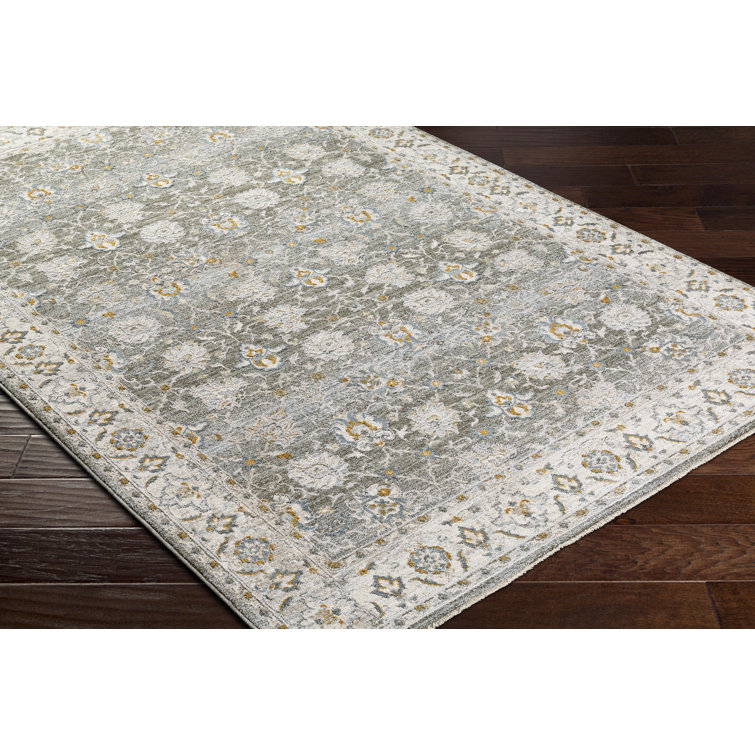 Gray and Beige Oriental Synthetic Flat Woven Rug, 9' x 12'