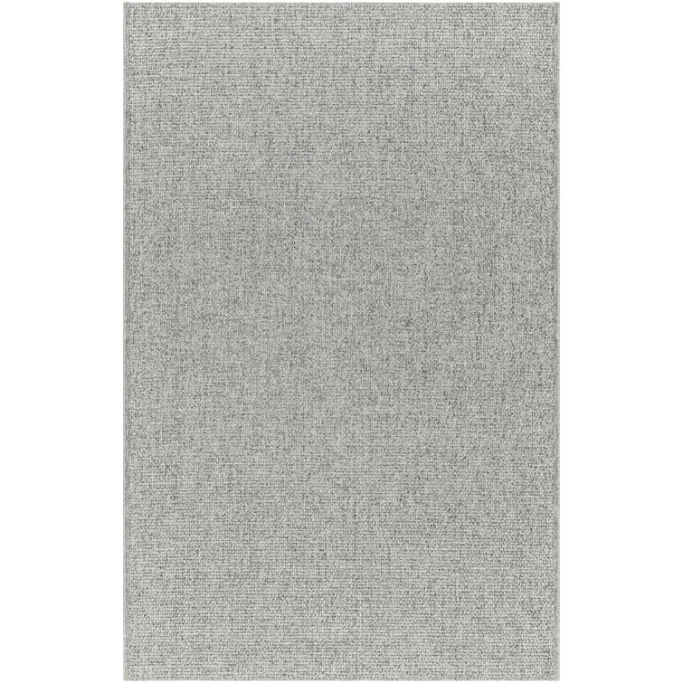 Birdie Gray Flat Woven Rectangular Synthetic Area Rug