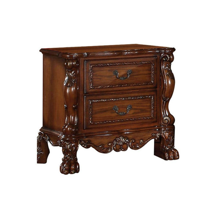 32" Cherry Oak Traditional 2-Drawer Nightstand
