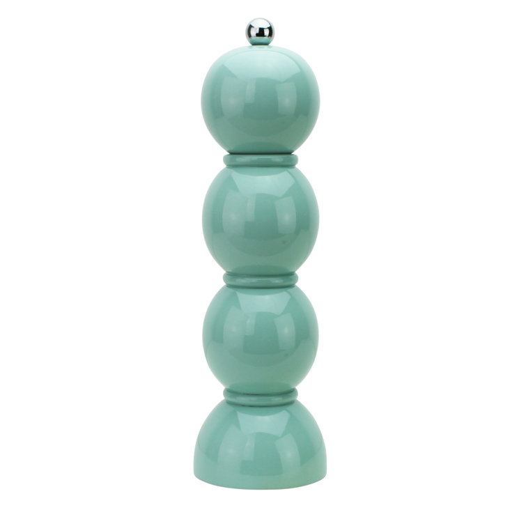 Eau de Nil Lacquered Wood Salt or Pepper Grinder