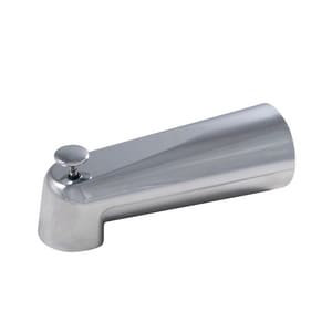 Chrome Wall Tub Spout with Integrated Diverter