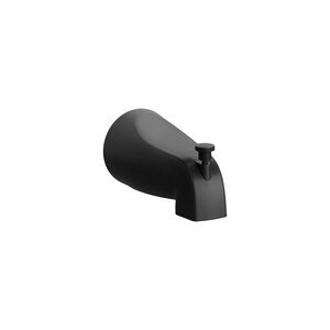 Matte Black Wall Tub Spout with Diverter