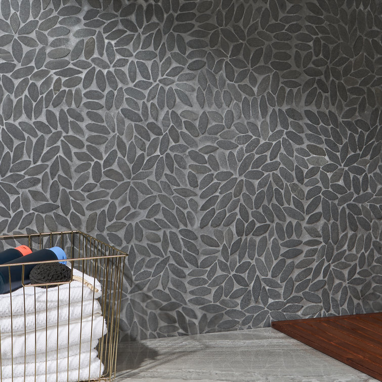 Gray Slate Pebble Mosaic Tile for Floors and Walls