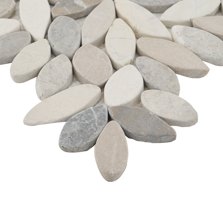 Picturesque Flower 11.81 in. x 11.81 in. Natural Stone Floor and Wall Mosaic Tile (0.97 Sq. Ft. / Each)