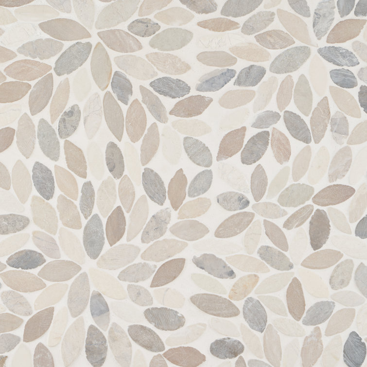 Picturesque Flower 11.81 in. x 11.81 in. Natural Stone Floor and Wall Mosaic Tile (0.97 Sq. Ft. / Each)