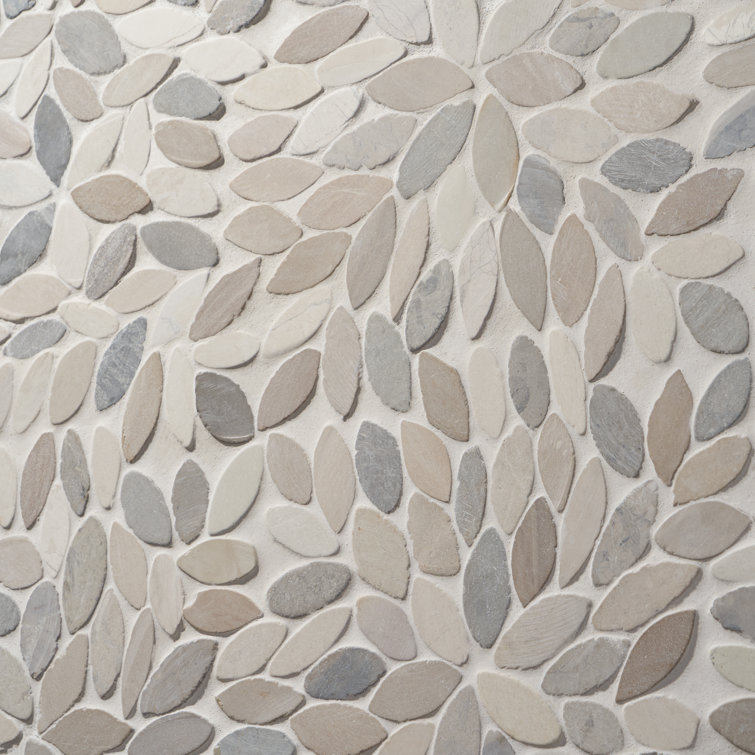 Picturesque Flower 11.81 in. x 11.81 in. Natural Stone Floor and Wall Mosaic Tile (0.97 Sq. Ft. / Each)