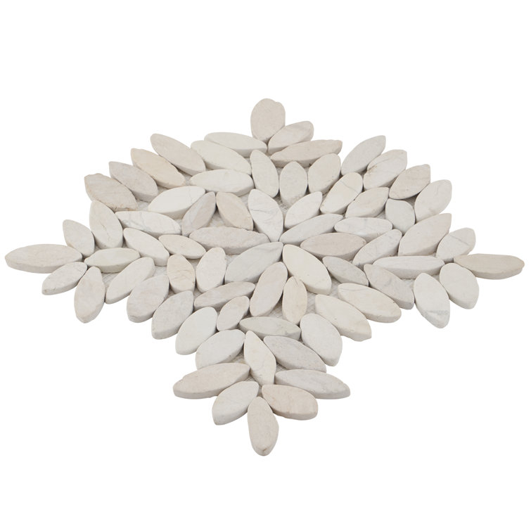 White Pebble Natural Stone Mosaic Tile for Floors and Walls