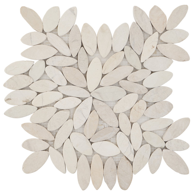 White Pebble Natural Stone Mosaic Tile for Floors and Walls
