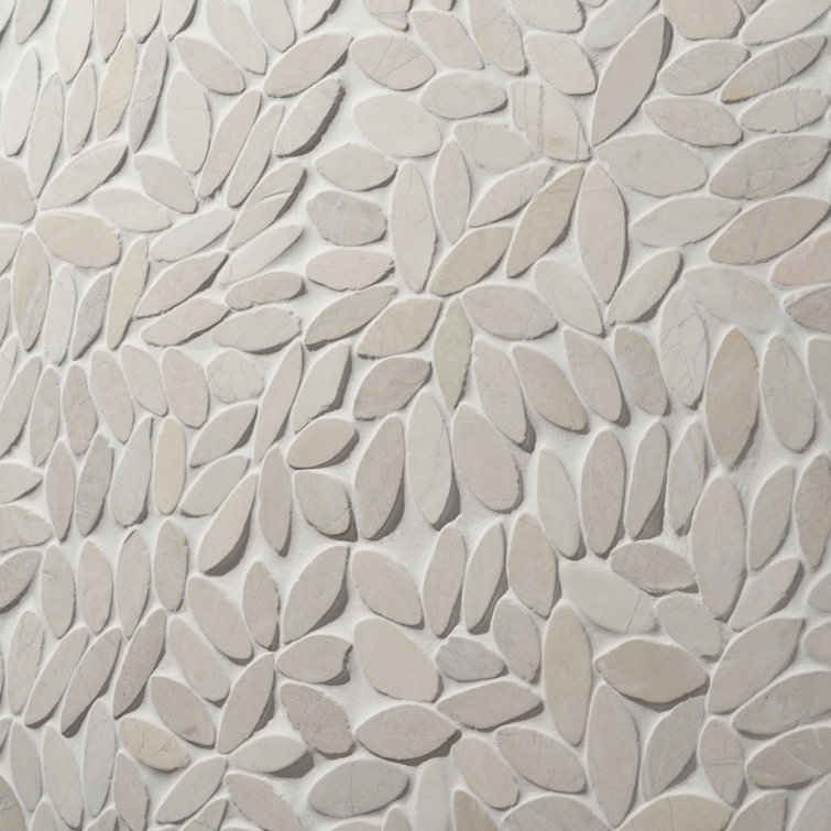 White Pebble Natural Stone Mosaic Tile for Floors and Walls