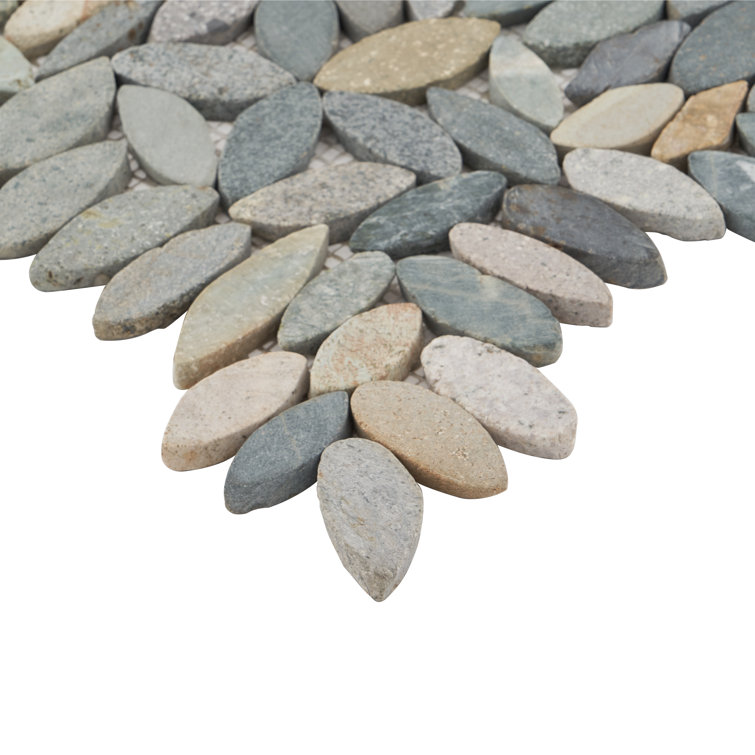 Landscape Multicolor Slate Pebble Mosaic Tile