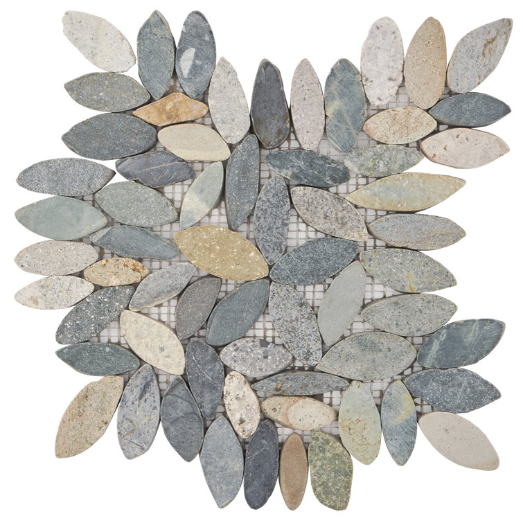 Landscape Multicolor Slate Pebble Mosaic Tile