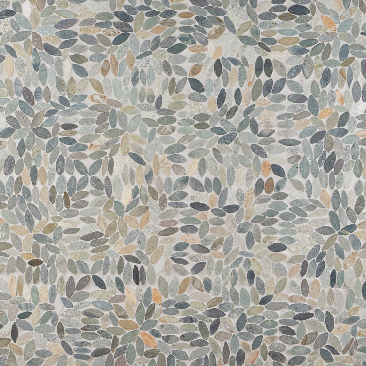Landscape Multicolor Slate Pebble Mosaic Tile