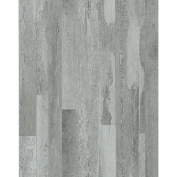 Arctic Distressed Light Gray Wide Vinyl Plank Flooring