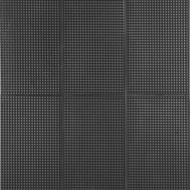 Virtuo Black Crackled Ceramic Subway Wall Tile
