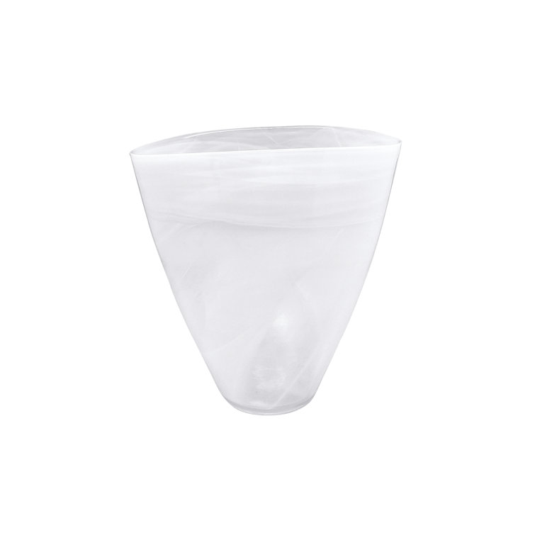 White Alabaster Glass Table Vase