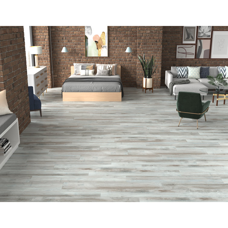 Iced Barnwood Gray Peel and Stick Vinyl Plank Flooring